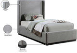 Flynn Linen Textured Wingback Bed - Luxurious Comfort and Contemporary Design for Your Bedroom Sanctuary