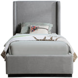 Flynn Linen Textured Wingback Bed - Luxurious Comfort and Contemporary Design for Your Bedroom Sanctuary