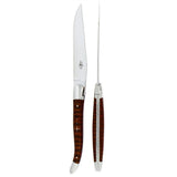 Forge de  Laguiole 2 Piece Steak Knife Set Snake Wood Shiny Finish