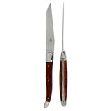 Forge de  Laguiole 2 Piece Steak Knife Set Snakewood Satin Finish