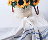 French Striped Tablecloth