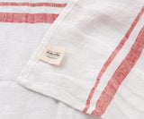 Red French Linen Tea Towels - Set of 2