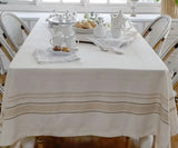 French Striped Tablecloth