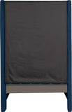 Fritz Velvet Bed - Elegant Contemporary Wingback Design with Dramatic Tufted Headboard & Nailheads