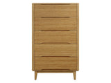 Currant Five Drawer High Chest, Caramelized