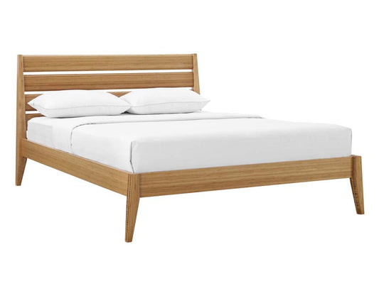 Sienna Eastern King Platform Bed, Caramelized