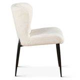 Jennifer 20" Dining Chair in White Boucle