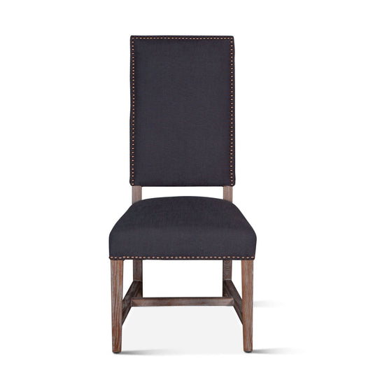 Darcy 21" Upholstered Dining Chair in Dark Gray Linen
