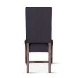 Darcy 21" Upholstered Dining Chair in Dark Gray Linen