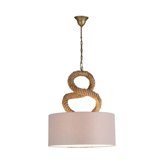 Vintage Light 26" Rope Pendant with Shade