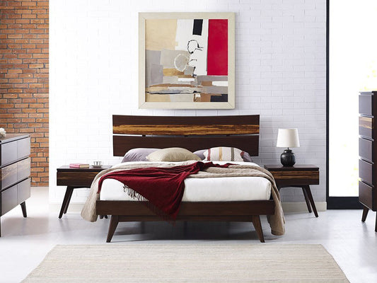 Azara California King Platform Bed, Sable