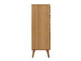 Azara Five Drawer High Chest, Caramelized