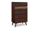 Azara Five Drawer High Chest, Sable