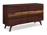 Azara Six Drawer Double Dresser, Sable