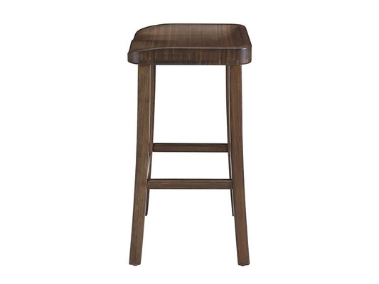 Tulip Bar Height Stool, Caramelized, (Set of 2)