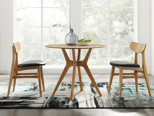 Cassia Dining Chair W/ Leather Seat - Boxed Set Of 2, Amber