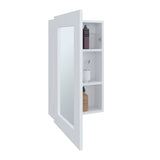 TUHOME Juno 25.7-Inch High by 15.7-Inch Wide Narrow Mirror Medicine Cabinet with One Door and Three Interior Shelves, Wall-Mounted Storage Organizer for Bathroom or Kitchen, Compact Modern Cabinet for Essentials