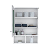 Vina Medicine Cabinet with Mirror and Cubby Shelving