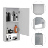 Tuhome Mariana Medicine Cabinet with Mirror, One External Shelf, Two Interior Shelves, Modern Design for Bathroom Storage and Organization