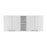 Portofino 150 Wall Cabinet,  Double Door, Two External Shelves, Two Interior Shelves
