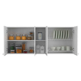 Portofino 150 Wall Cabinet,  Double Door, Two External Shelves, Two Interior Shelves