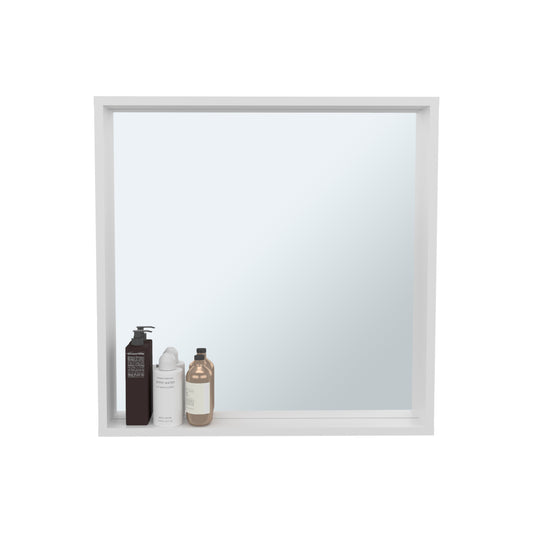 Dakota Medicine Cabinet with Mirror and Storage, Wall-Mounted Modern Bathroom Organizer with Multiple Shelves for Toiletries, Medications, and Cosmetics, Sleek Design with White Finish to Maximize Bathroom Space