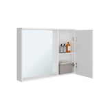 Lagoa Mirror and One Door Medicine Cabinet, Wall-Mounted Bathroom Storage Cabinet with Reflective Mirror for Bathroom or Bedroom