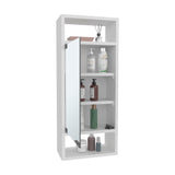 Uros Wall-Mounted Mirror Medicine Cabinet with One Door and Interior Storage Shelves, Space-Saving Bathroom Organizer for Toiletries, Medicines, and Personal Care Items, Sleek Modern Design