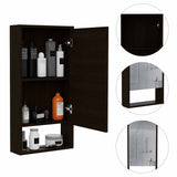 Tuhome Mariana Medicine Cabinet with Mirror, One External Shelf, Two Interior Shelves, Modern Design for Bathroom Storage and Organization