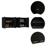 Portofino 150 Wall Cabinet,  Double Door, Two External Shelves, Two Interior Shelves