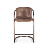 Portofino 22" Counter Chair in Jet Brown Top Grain Leather