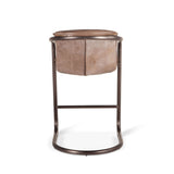 Portofino 22" Counter Chair in Jet Brown Top Grain Leather