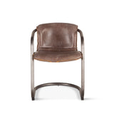 Portofino 22" Dining Chair in Jet Brown Leather