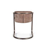 Portofino 22" Dining Chair in Jet Brown Leather