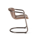 Portofino 22" Dining Chair in Jet Brown Leather