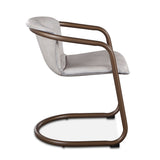 Portofino 22" Dining Chair in Vintage White Leather