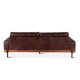 Portofino Industrial 94" Sofa in Geisha Brown Leather