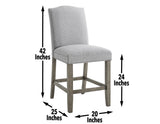 Grayson 24" Counter Stool, Upholstered