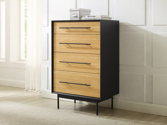Santa Cruz 4 Drawer High Chest, Wheat