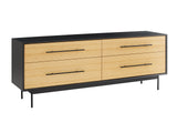 Santa Cruz 4 Drawer Double Dresser, Wheat