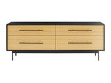 Santa Cruz 4 Drawer Double Dresser, Wheat
