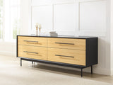 Santa Cruz 4 Drawer Double Dresser, Wheat