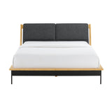 Santa Cruz King Platform Bed with Fabric, Wheat