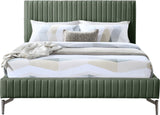 Gallo Vegan Leather Bed - Luxurious Comfort with Deep Tufting and Sleek Metal Legs for Modern Elegance