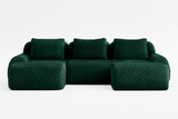 LAURENT 114" 3-Seater Sofa with 2 Ottomans