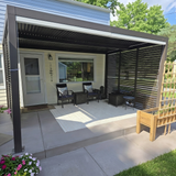 PURPLE LEAF Louvered Pergola Accessory Aluminum Louver Grille for Optimal Privacy, Sunlight Control Side Fixed Shutter Wall, for Bronze Pergola Not Included