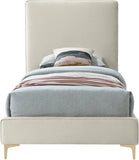Geri Black Velvet Bed with Stylish Piping & Dual Gold/Chrome Legs for Contemporary Elegance