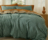 Green Gingham Duvet Cover