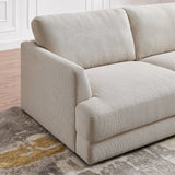 Glander Cream Sectional Sofa Right Facing