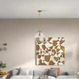 Gleam Single Light Pendant Lamp With Clear Globe Glass - Satin Brass
